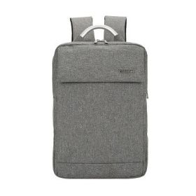 Manufacturers wholesale and customize 2021 new type of double shoulder bag multi function notebook PC package for men and women general business knaps (Color: Gray)