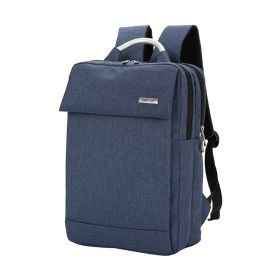 Manufacturers wholesale and customize 2021 new type of double shoulder bag multi function notebook PC package for men and women general business knaps (Color: Blue)