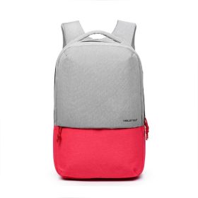 Multi - function new style, casual, color, double shoulder, laptop bag and notebook bag (Color: Pink)