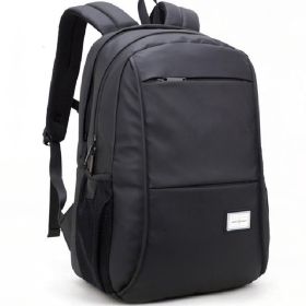 Charging backpack Oxford cloth notebook bag (Color: Black, Style: No USB)