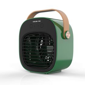 Desktop Humidification Air Cooler, Portable Fan (Color: Green, power: USB)
