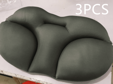 Healthy Lunch Break Office Memory Pillow (Color: 3pcs Grey, Style: Pillow)