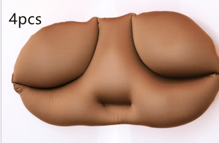 Healthy Lunch Break Office Memory Pillow (Color: 4pcs Brown, Style: Pillow)
