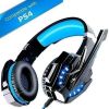 3.5mm Stereo SurroundMic Gaming Headsets LED Headphones For Cell Phone PS4