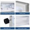 Compact refrigerator with freezer, 3.2 Cu.ft Mini Fridge with Reversible Door, 5 Settings Temperature Adjustable for Kitchen, Bedroom, Dorm, Apartment
