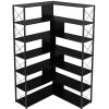 7-Tier Bookcase Home Office Bookshelf, L-Shaped Corner Bookcase with Metal Frame, Industrial Style Shelf with Open Storage, MDF Board