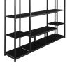 Bookcase and Bookshelf, Home Office 5 Tier Bookshelf, Open Freestanding Storage Shelf with Metal Frame