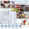 Compact refrigerator with freezer, 3.2 Cu.ft Mini Fridge with Reversible Door, 5 Settings Temperature Adjustable for Kitchen, Bedroom, Dorm, Apartment
