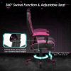 Computer Massage Gaming Recliner Chair with Footrest