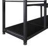 Bookcase and Bookshelf, Home Office 5 Tier Bookshelf, Open Freestanding Storage Shelf with Metal Frame