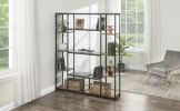 [VIDEO] Bookcase and Bookshelf, Home Office 5 Tier Bookshelf, Open Freestanding Storage Shelf with Metal Frame, Black