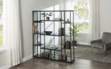 [VIDEO] Bookcase and Bookshelf, Home Office 5 Tier Bookshelf, Open Freestanding Storage Shelf with Metal Frame, Black