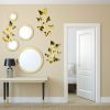 60PCS 3D Butterfly Wall Stickers Mirror Butterfly Wall Decals Set Removable