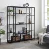 [VIDEO] Bookcase and Bookshelf, Home Office 5 Tier Bookshelf, Open Freestanding Storage Shelf with Metal Frame, Black