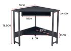 Triangle Computer Desk,Corner Desk With Smooth Keyboard Tray& Storage Shelves ,Compact Home Office,Small Desk With Sturdy Steel Frame As Workstation F