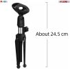 Mini Microphone Stand Tripod Universal Adjustable Desk Microphone Stand Portable Foldable Table Top Desktop Stand with Small Plastic Microphone Clip 5
