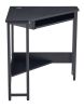 Triangle Computer Desk,Corner Desk With Smooth Keyboard Tray& Storage Shelves ,Compact Home Office,Small Desk With Sturdy Steel Frame As Workstation F