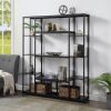 [VIDEO] Bookcase and Bookshelf, Home Office 5 Tier Bookshelf, Open Freestanding Storage Shelf with Metal Frame, Black