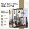 [VIDEO] Bookcase and Bookshelf, Home Office 5 Tier Bookshelf, Open Freestanding Storage Shelf with Metal Frame, Black