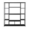 Bookcase and Bookshelf, Home Office 5 Tier Bookshelf, Open Freestanding Storage Shelf with Metal Frame