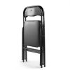White/Black Plastic Folding Chair for Wedding Commercial Events Stackable Folding Chairs with Padded Cushion Seat
