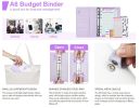 Amazon Banned Budget Binder, Money Organizer for Cash with 12pcs Clear Pockets & 24pcs Budget Sheets Budget Planner A6 Binder with PU Leather, Cash En