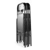 White/Black Plastic Folding Chair for Wedding Commercial Events Stackable Folding Chairs with Padded Cushion Seat
