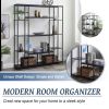 [VIDEO] Bookcase and Bookshelf, Home Office 5 Tier Bookshelf, Open Freestanding Storage Shelf with Metal Frame, Black