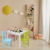 Kids Wooden Table and 4 Chair Set, 5 Pieces Set Includes 4 Chairs and 1 Activity Table, Toddler Table for 3-7 Years, Playroom Furniture, Picnic Table