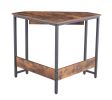 Triangle Computer Desk,Corner Desk With Smooth Keyboard Tray& Storage Shelves ,Compact Home Office,Small Desk With Sturdy Steel Frame As Workstation F