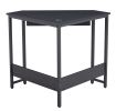Triangle Computer Desk,Corner Desk With Smooth Keyboard Tray& Storage Shelves ,Compact Home Office,Small Desk With Sturdy Steel Frame As Workstation F