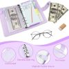 Amazon Banned Budget Binder, Money Organizer for Cash with 12pcs Clear Pockets & 24pcs Budget Sheets Budget Planner A6 Binder with PU Leather, Cash En